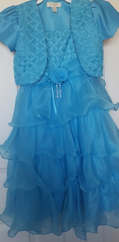 Girls Blue Wedding Dress